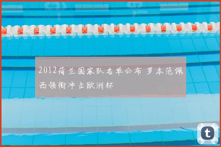 2012荷兰国家队名单公布 罗本范佩西领衔冲击欧洲杯